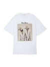 Women's Tacco Print Logo Cotton Short Sleeve T-Shirt White - MAX MARA - BALAAN 2