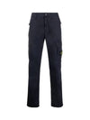 Men's Wappen Patch Slim Cargo Straight Pants Navy - STONE ISLAND - BALAAN 3