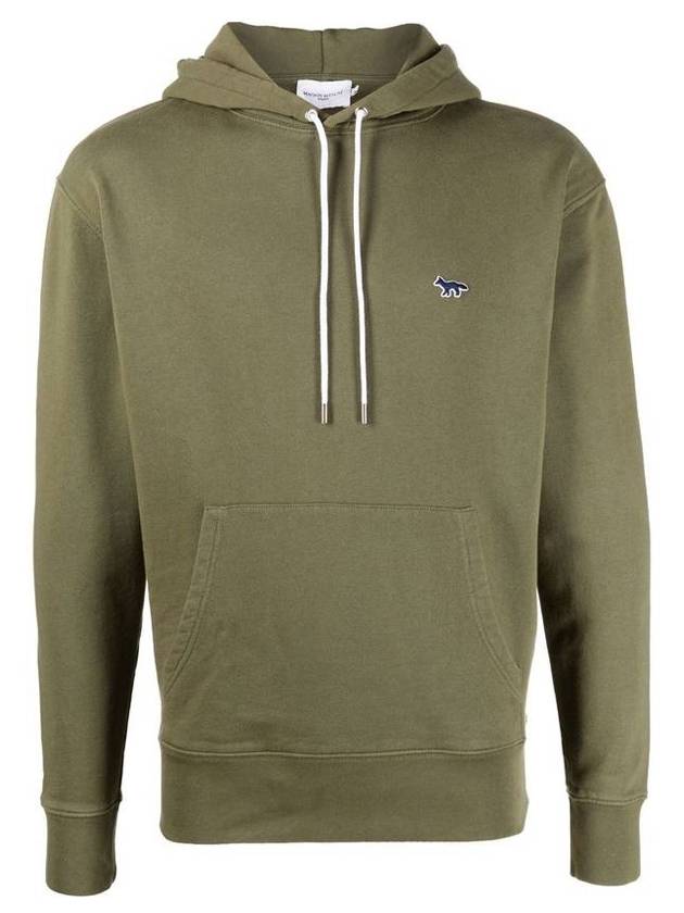 Men's Cotton Hood Green - MAISON KITSUNE - BALAAN.