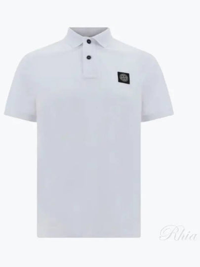 Pique Stretch Cotton Short Sleeve Polo Shirt White - STONE ISLAND - BALAAN 2