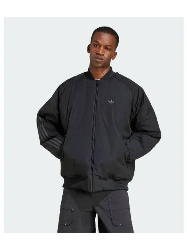 Fashion Oversized Bomber Jacket Black - ADIDAS - BALAAN 2