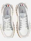 Court Rubber Sole Knit Low Top Sneakers White - THOM BROWNE - BALAAN 5