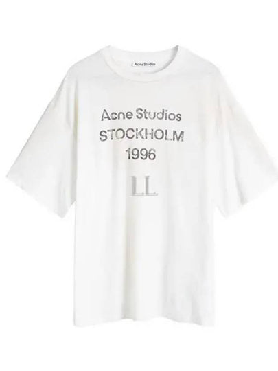 Logo Print Cotton Short Sleeve T-Shirt White - ACNE STUDIOS - BALAAN 2