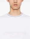 Logo Print Cotton Sweatshirt White - STONE ISLAND - BALAAN 4