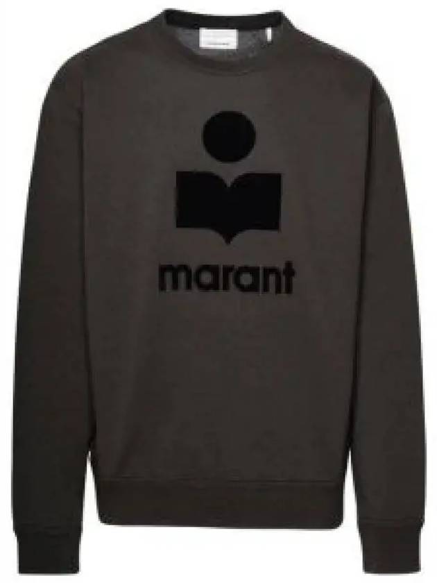 Mikoy Big Logo Cotton Sweatshirt Faded Black - ISABEL MARANT - BALAAN 2