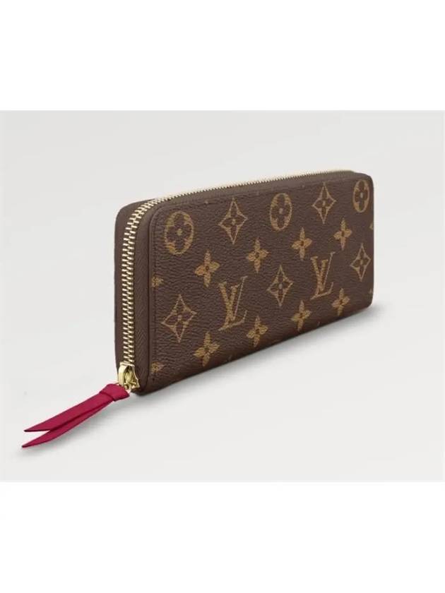 Monogram Clemence Long Wallet Brown Fuchsia - LOUIS VUITTON - BALAAN 3