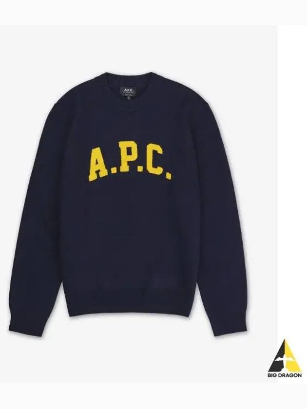 Joshua Logo Knit Top Dark Navy - A.P.C. - BALAAN 2