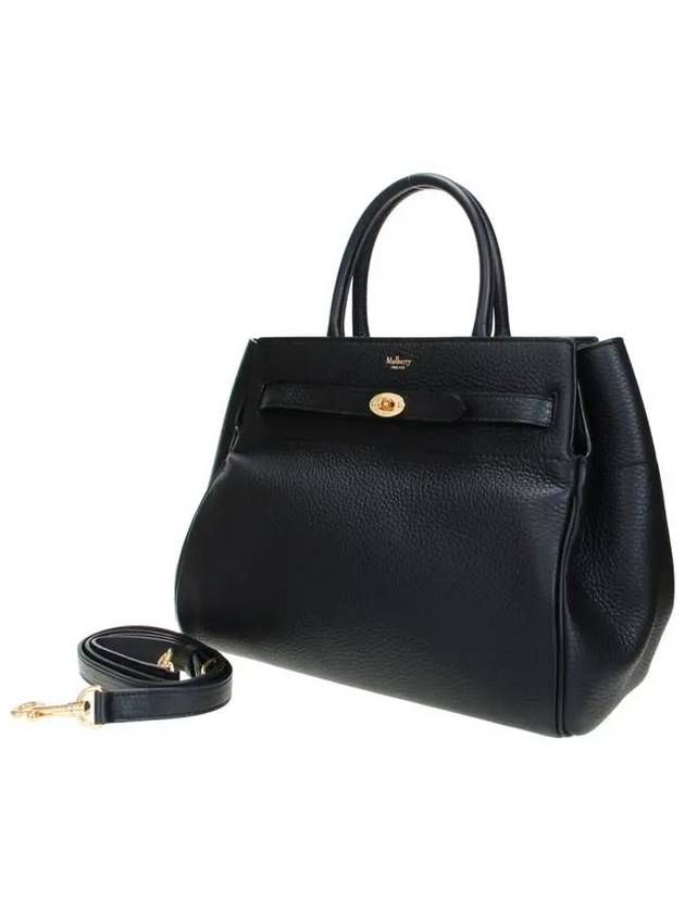 Belted Bayswater Leather Tote Bag Black - MULBERRY - BALAAN 3