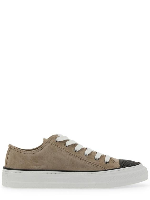 Suede Low Top Sneakers Beige - BRUNELLO CUCINELLI - BALAAN 2