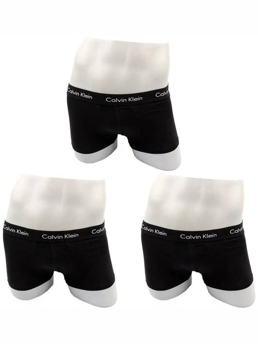 Men's Underwear Cotton Stretch 3 Pack Briefs Black - CALVIN KLEIN - BALAAN 2