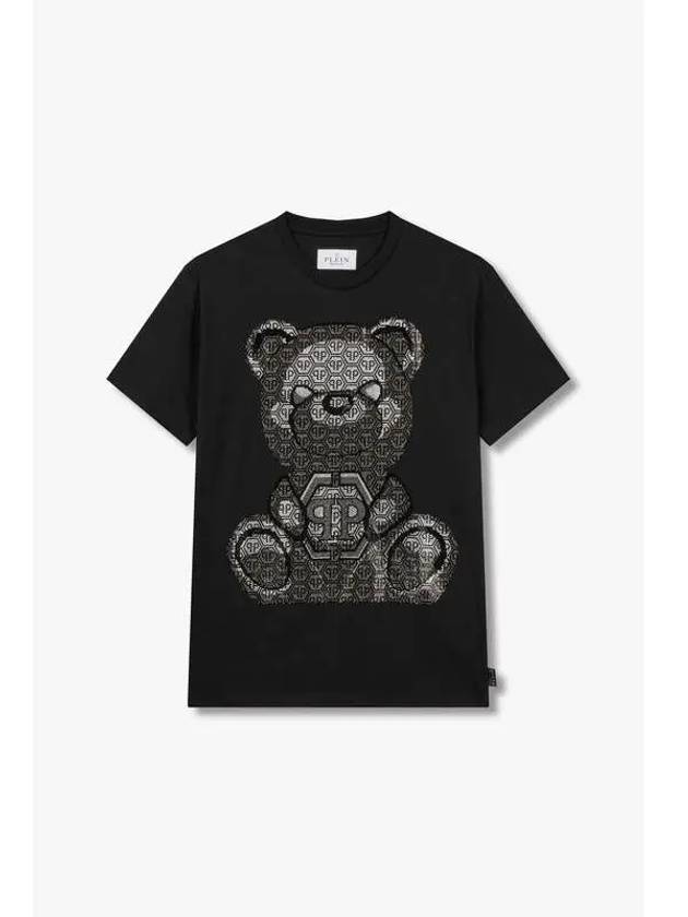 Men s Hotfix Teddy Crewneck T Shirt Black - PHILIPP PLEIN - BALAAN 1