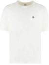 30/1 Sponge Fleece Short Sleeve Sweatshirt White - CP COMPANY - BALAAN 2