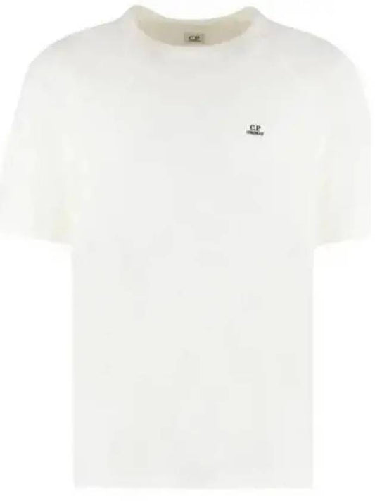 30/1 Sponge Fleece Short Sleeve Sweatshirt White - CP COMPANY - BALAAN 2