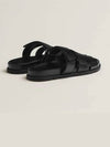 Hermes Chypre H Logo Calfskin Sandals Black - HERMES - BALAAN 4