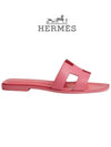 Oran Calfskin Sandals Rose Petale - HERMES - BALAAN 4