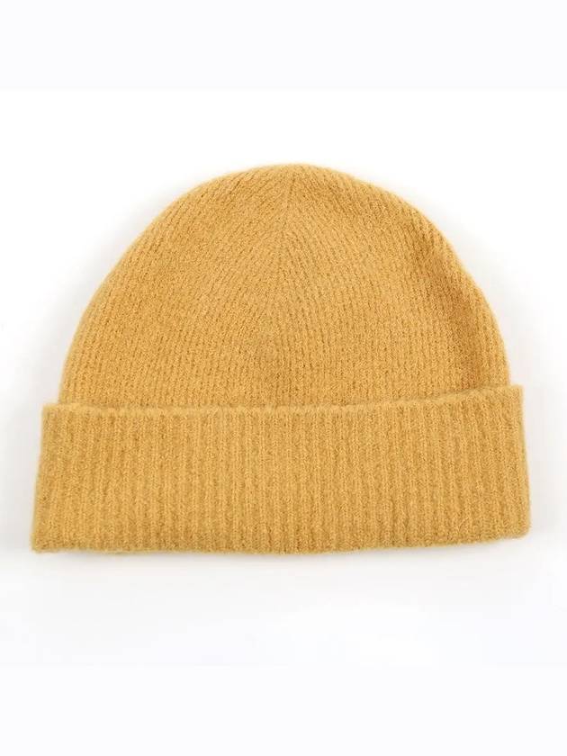 Logo Patch Knit Beanie Mustard - AMI - BALAAN 3