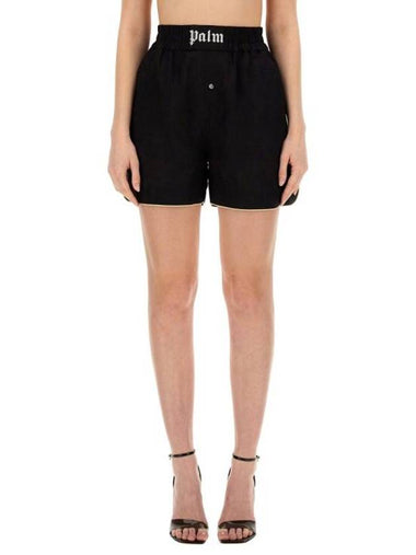 Short Pants PWCB039 S24FAB0011010 BLACK - PALM ANGELS - BALAAN 1