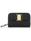 Vara Bow Zipper Card Wallet Black - SALVATORE FERRAGAMO - BALAAN 6