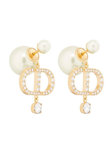 Tribales Pearl Earrings Gold - DIOR - BALAAN 1