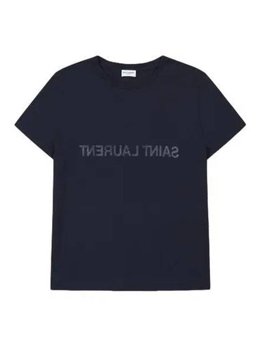 Coloned T Shirt Marine Natural - SAINT LAURENT - BALAAN 1