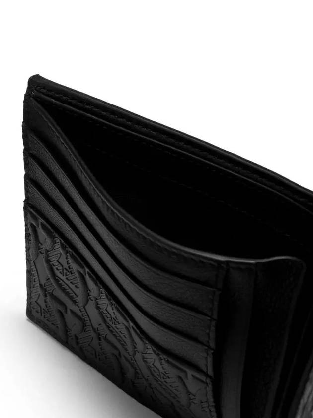 Gancini Embossed Logo Half Wallet Black - SALVATORE FERRAGAMO - BALAAN 4