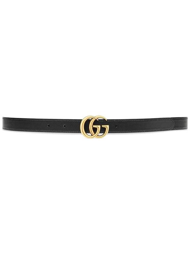 GG Marmont Reversible Thin Belt Grey - GUCCI - BALAAN 4