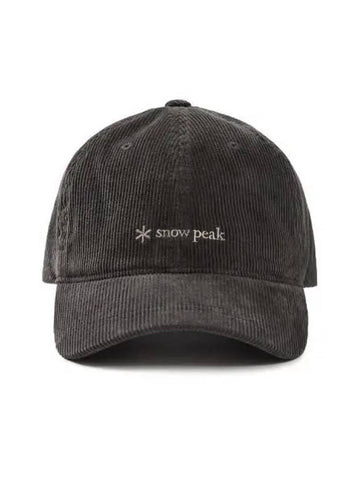 Corduroy Ball Cap Dark Charcoal S24FUFBC63 - SNOW PEAK - BALAAN 1