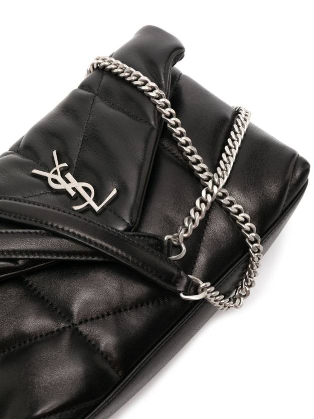 Toy Puffer Leather Shoulder Bag Black - SAINT LAURENT - BALAAN 3