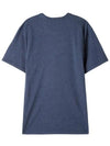 Double Fox Head Patch Classic T-Shirt Navy Melange - MAISON KITSUNE - BALAAN 4