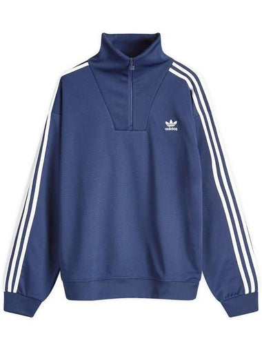 Funnel Neck Embroidered Logo Track Anorak Navy - ADIDAS - BALAAN 1