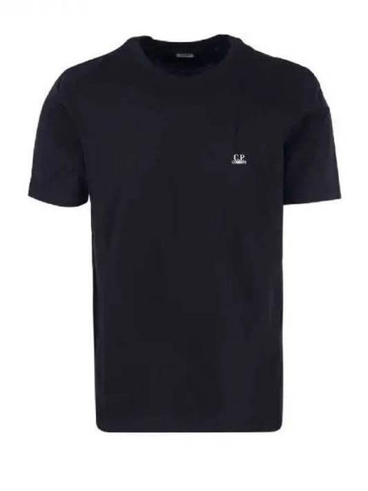 Jersey Small Logo Cotton Short Sleeve T-Shirt Black - CP COMPANY - BALAAN 2