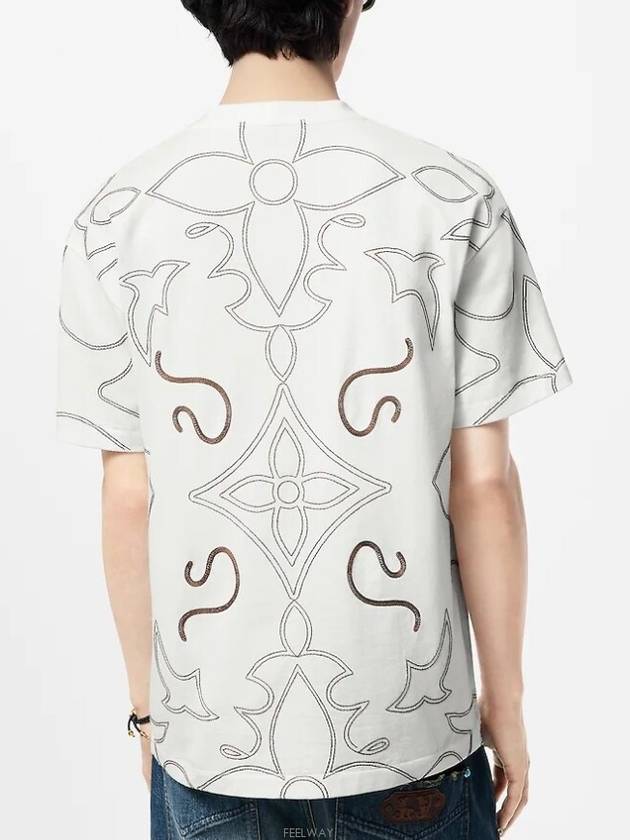 1AFWVO Embroidered Cotton T Shirt - LOUIS VUITTON - BALAAN 2