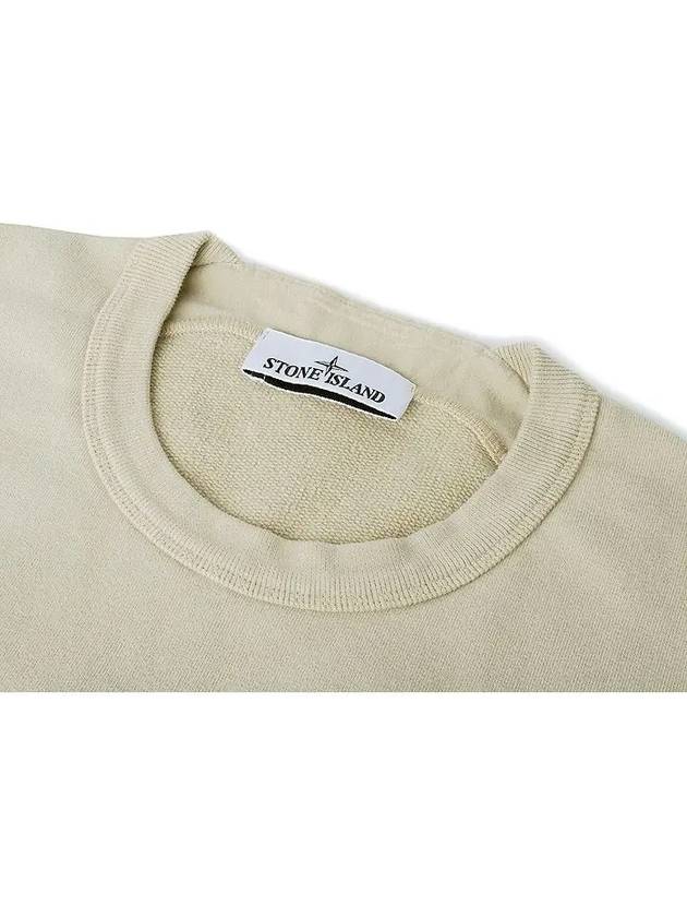 Waffen Patch Crew Neck Sweatshirt Beige - STONE ISLAND - BALAAN 4