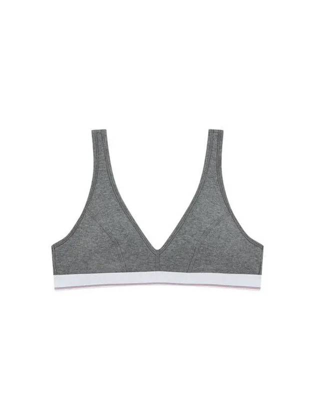 Ribbed logo banding bralette dark gray - ALEXANDER WANG - BALAAN 1