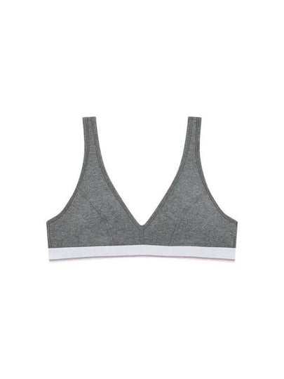 Ribbed logo banding bralette dark gray - ALEXANDER WANG - BALAAN 1