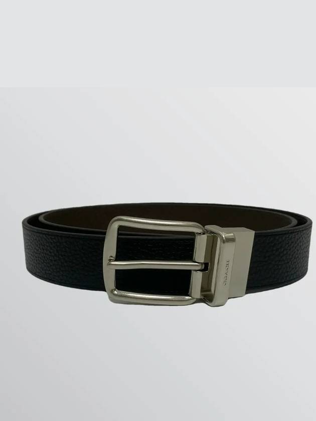 Debossed signature leather reversible belt - COACH - BALAAN 4