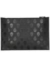 Biker Skull Clutch Bag Black - ALEXANDER MCQUEEN - BALAAN.