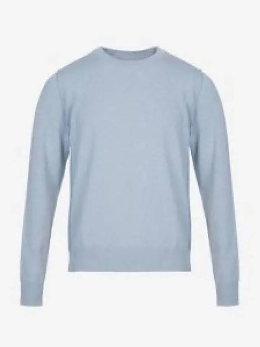 Crew Neck Cashmere Knit Top Pale Blue - MAISON MARGIELA - BALAAN 2