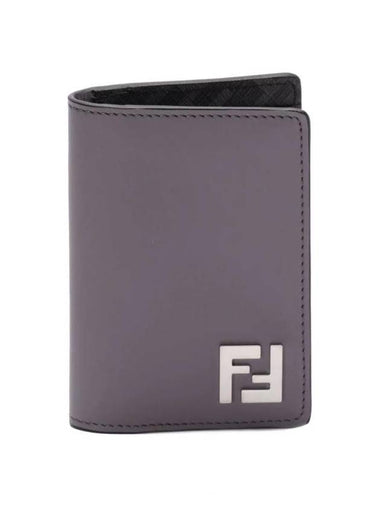 FF logo embellished leather wallet 7M0349AFF2 - FENDI - BALAAN 1