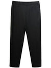 Men's Square Steel Logo Wool Straight Pants Black - WOOYOUNGMI - BALAAN 2