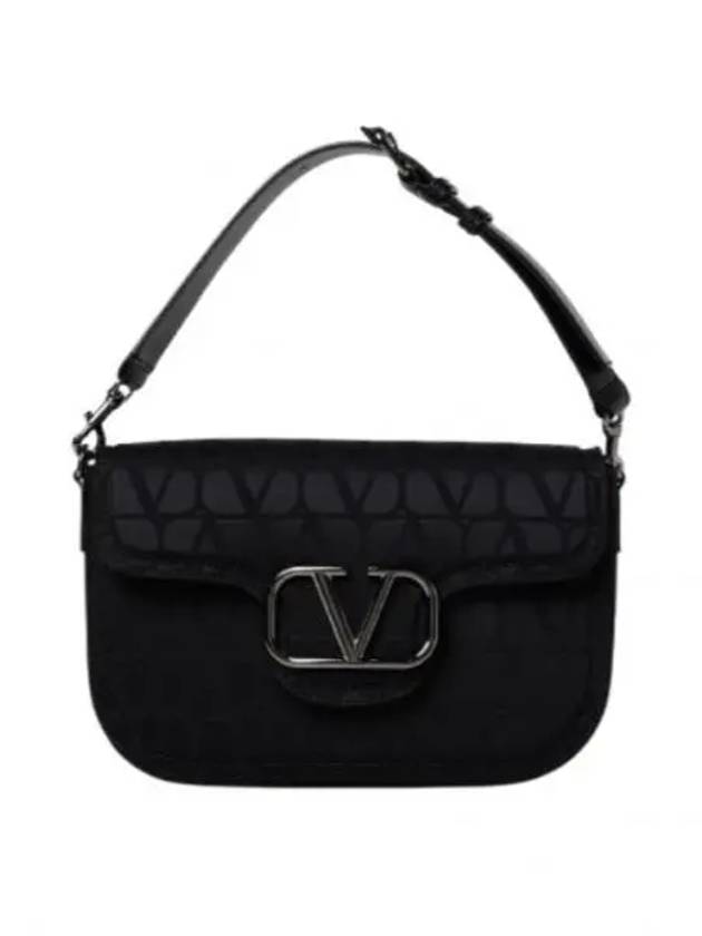 Iconograph Technical Fabric Shoulder Bag Black - VALENTINO - BALAAN 2