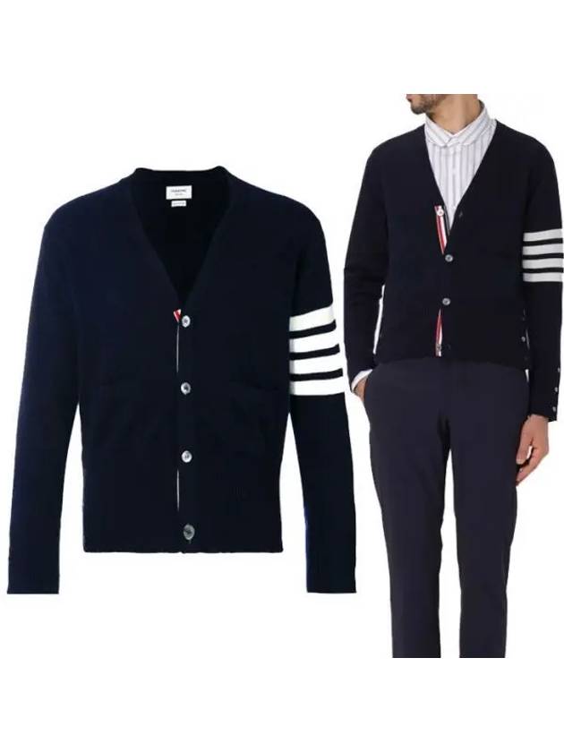 Men s Classic Cashmere Cardigan MKC001A 00011 415 1154105 - THOM BROWNE - BALAAN 1