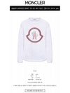 8D00005 8390T 001 Logo Patch Round Long Sleeve T Shirt White Men s TEO - MONCLER - BALAAN 2