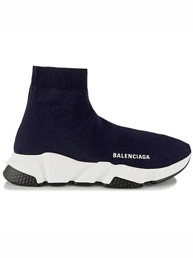 Speed ​​Runner High Top Sneakers Navy - BALENCIAGA - BALAAN 1