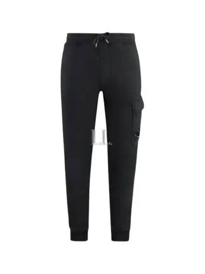 Diagonal Fleece Cargo Track Pants Black - CP COMPANY - BALAAN 2