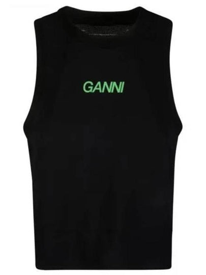 Active Mesh Sleeveless Black - GANNI - BALAAN 2