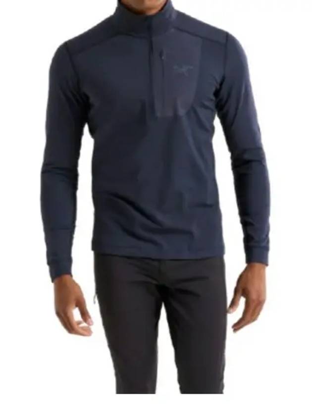 Rho LT Zip Neck Long Sleeve T-Shirt Black Sapphire - ARC'TERYX - BALAAN 2