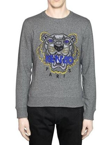 Tiger embroidered cotton sweatshirt - KENZO - BALAAN 1