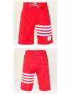 Classic Board Swim Shorts Red - THOM BROWNE - BALAAN.