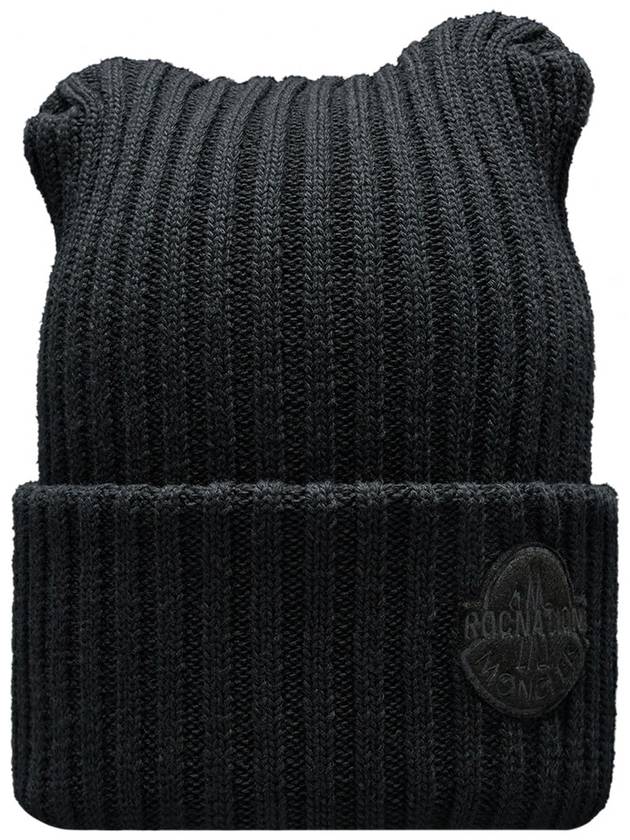 Wool Beanie Black - MONCLER - BALAAN 2